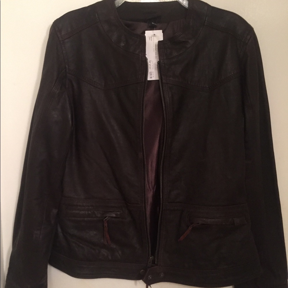 Woman’s western leather jacket.